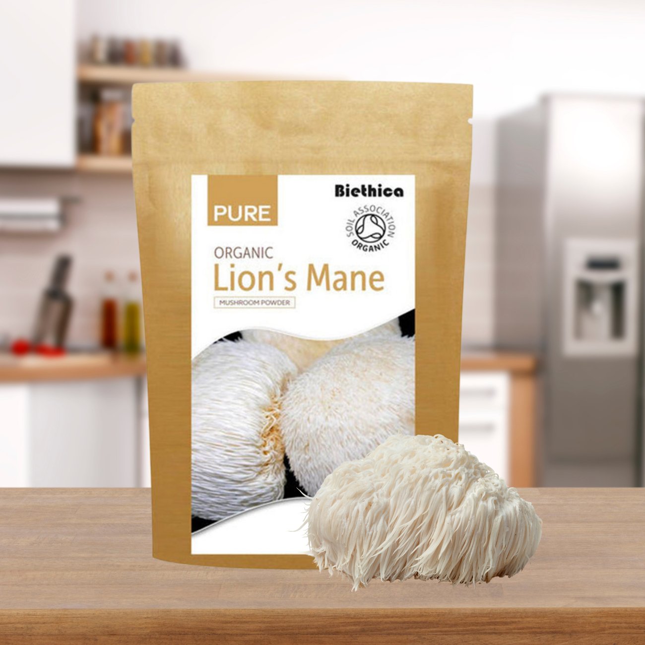 Organic Lions Mane Mushroom Powder 150g - Biethica - Mushroom powder - Eco Natural Products