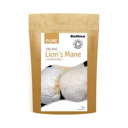 Organic Lions Mane Mushroom Powder 75g - Biethica - Mushroom powder - Eco Natural Products