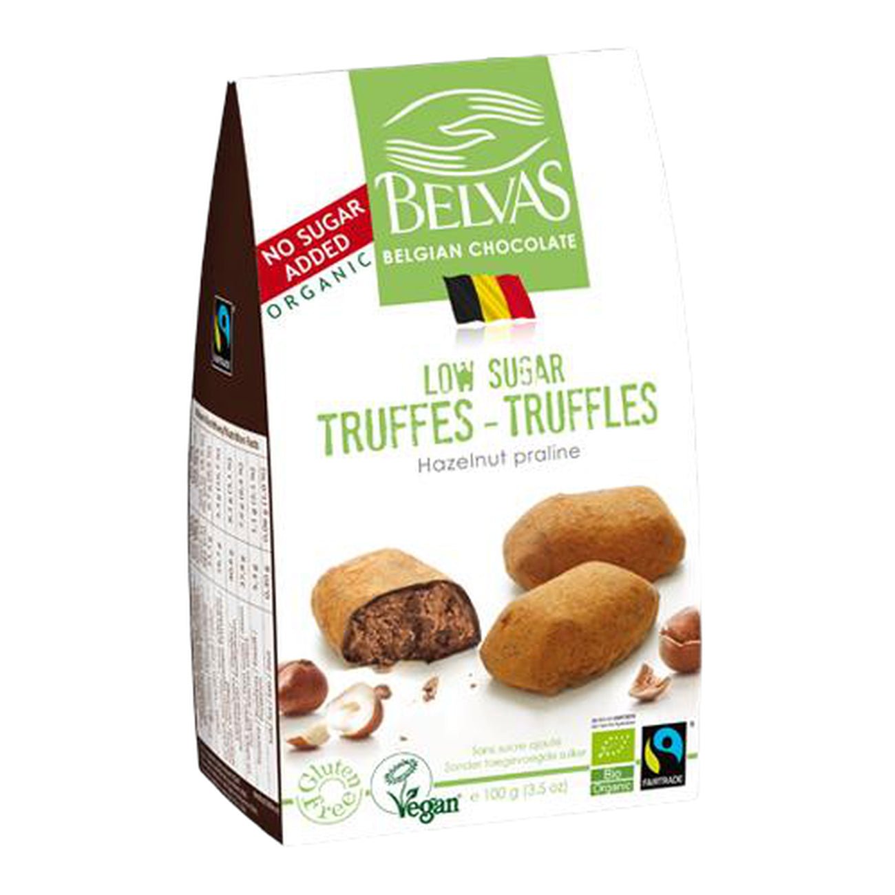 Organic Low Sugar Truffle Chocolates 100g - Belvas - Chocolate - Eco Natural Products