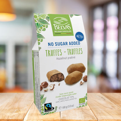 Organic Low Sugar Truffle Chocolates 100g - Belvas - Chocolate - Eco Natural Products