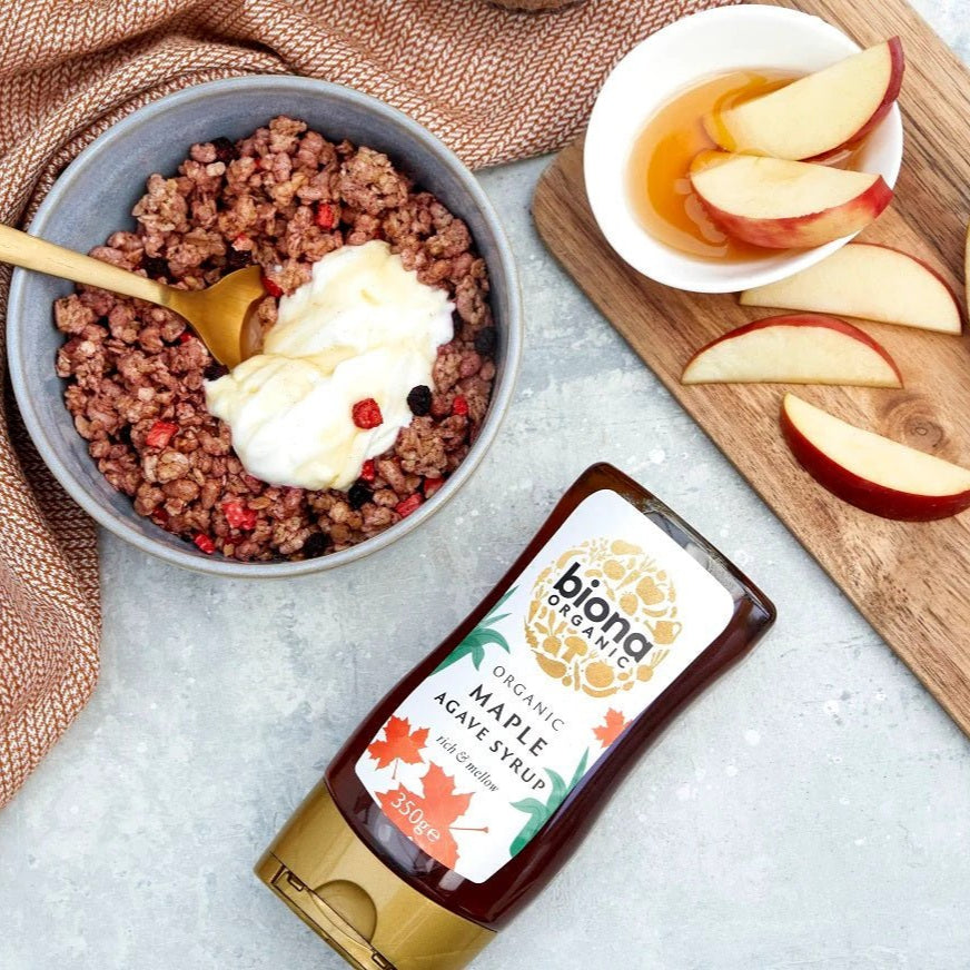 Organic Maple Agave Syrup Squeezy 350g - Biona - Syrup - Eco Natural Products