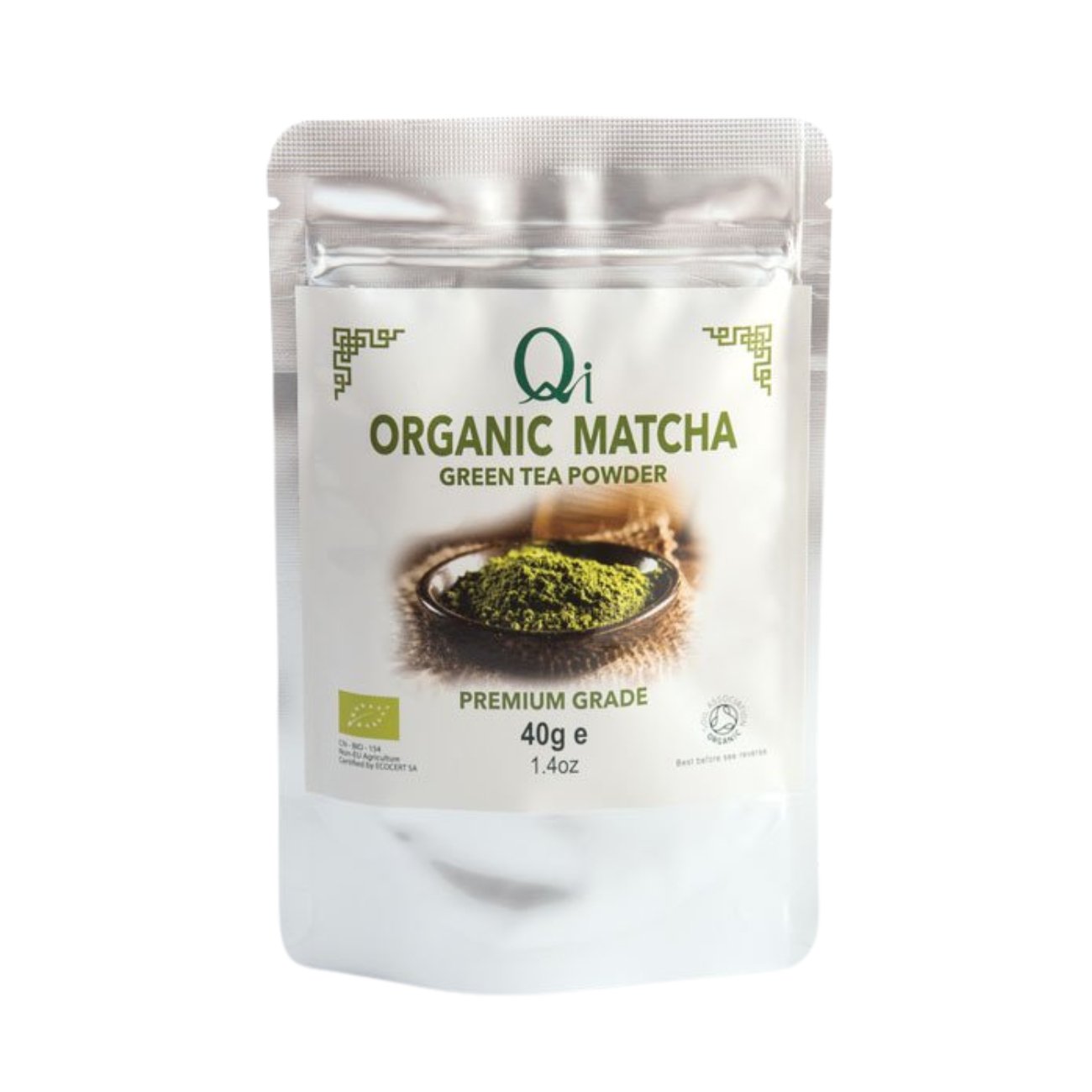 Organic Matcha Green Tea Powder 40g - Qi - Green tea - Eco Natural Products