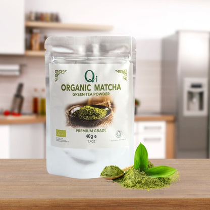 Organic Matcha Green Tea Powder 40g - Qi - Green tea - Eco Natural Products