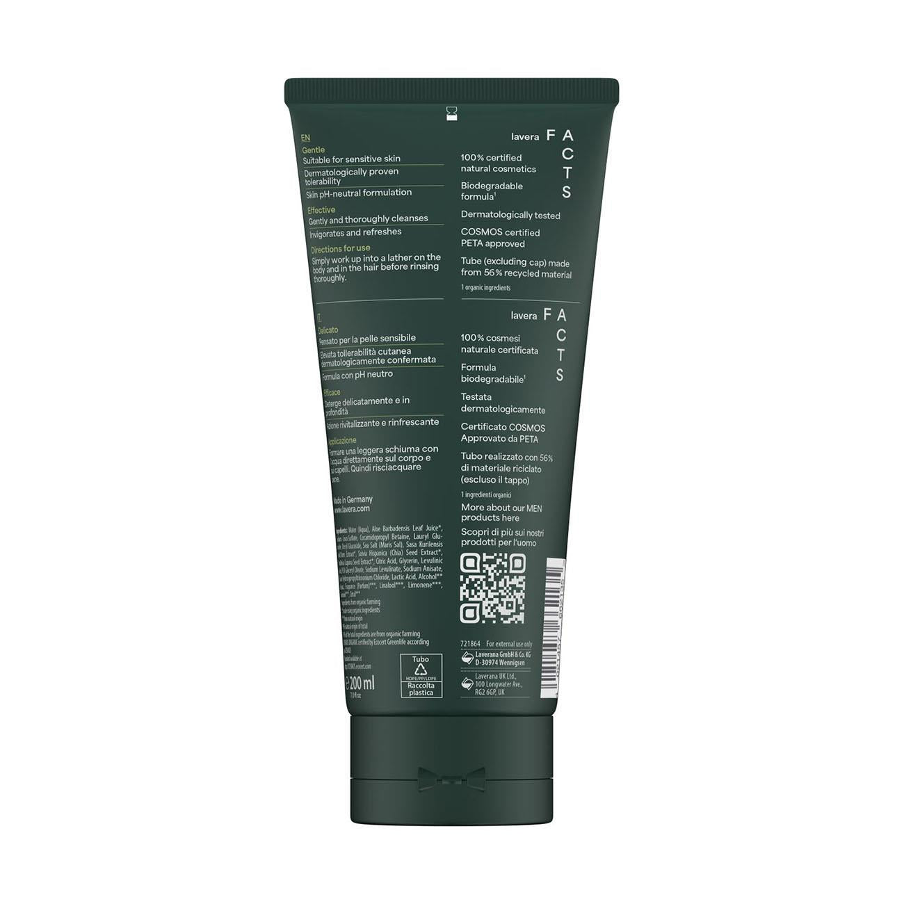 Organic Men Sensitiv 3 In 1 Shower Gel New 200ml - Lavera - Lavera