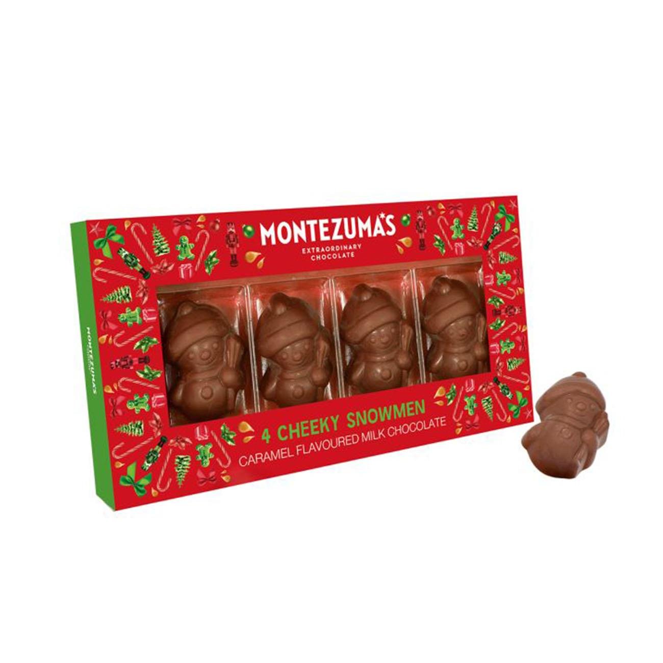 Organic Milk Chocolate & Caramel Snowmen 55g [BLACK FRIDAY] - Eco Natural Products - Montezumas Chocolate - Chocolate