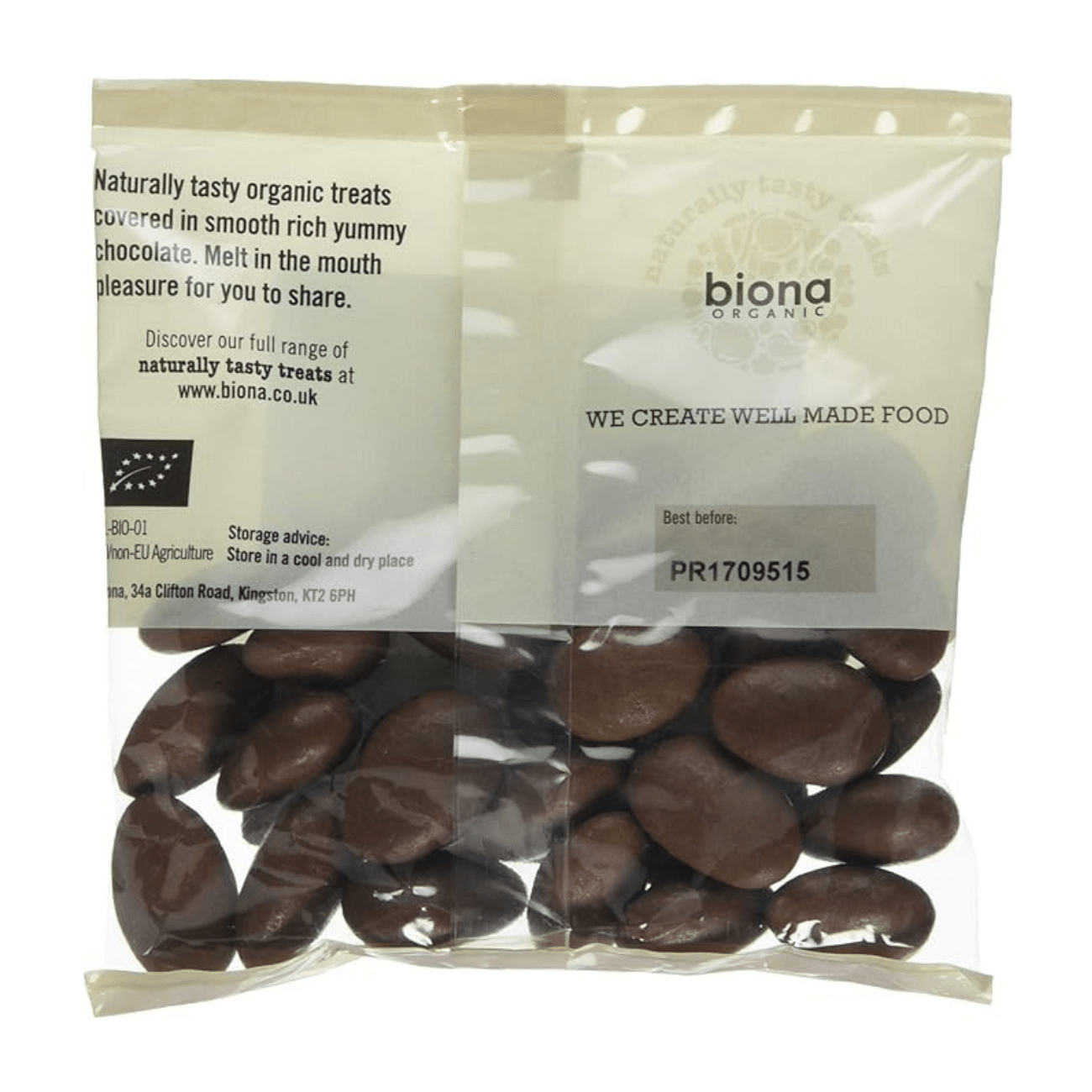 Organic Milk Chocolate Covered Almonds 70g - Biona - Nuts - Eco Natural Products