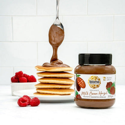 Organic Milk Chocolate Hazelnut Spread 350g - Biona - Chocolate Spread - Eco Natural Products