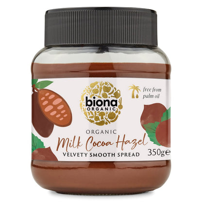 Organic Milk Chocolate Hazelnut Spread 350g - Biona - Chocolate Spread - Eco Natural Products