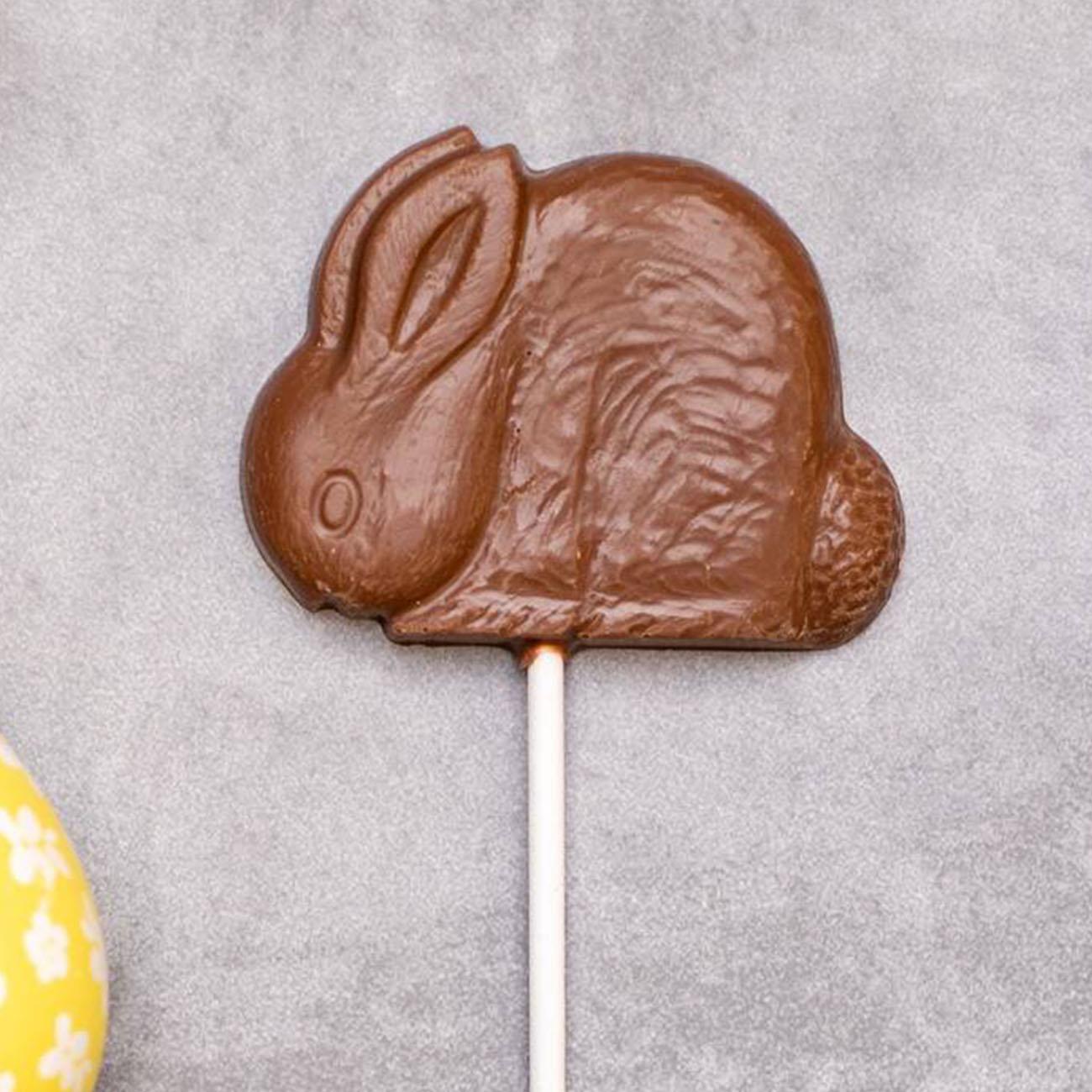 Cocoa Loco Organic Milk Chocolate Rabbit Lolly Easter 26g lifestyle image