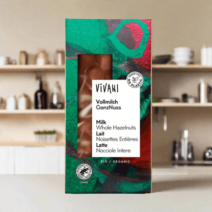 Organic Milk Chocolate Whole Hazelnuts 100g - Vivani - Chocolate Bar - Eco Natural Products