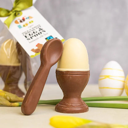 Organic Milk & White Chocolate Egg & Spoon Easter 100g - Cocoa Loco - Chocolates - Cocoa Loco