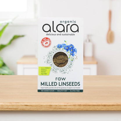 Organic Milled Linseeds Raw 500g - Alara - Milled Linseeds - Eco Natural Products