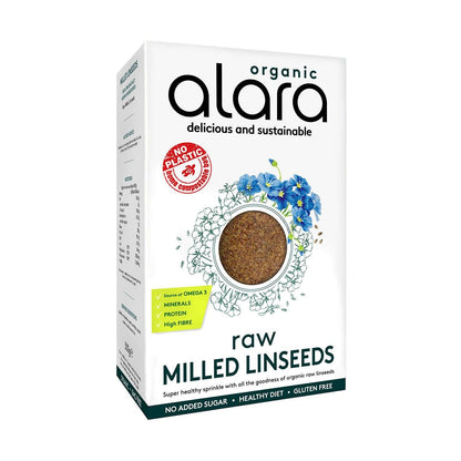 Organic Milled Linseeds Raw 500g - Alara - Milled Linseeds - Eco Natural Products