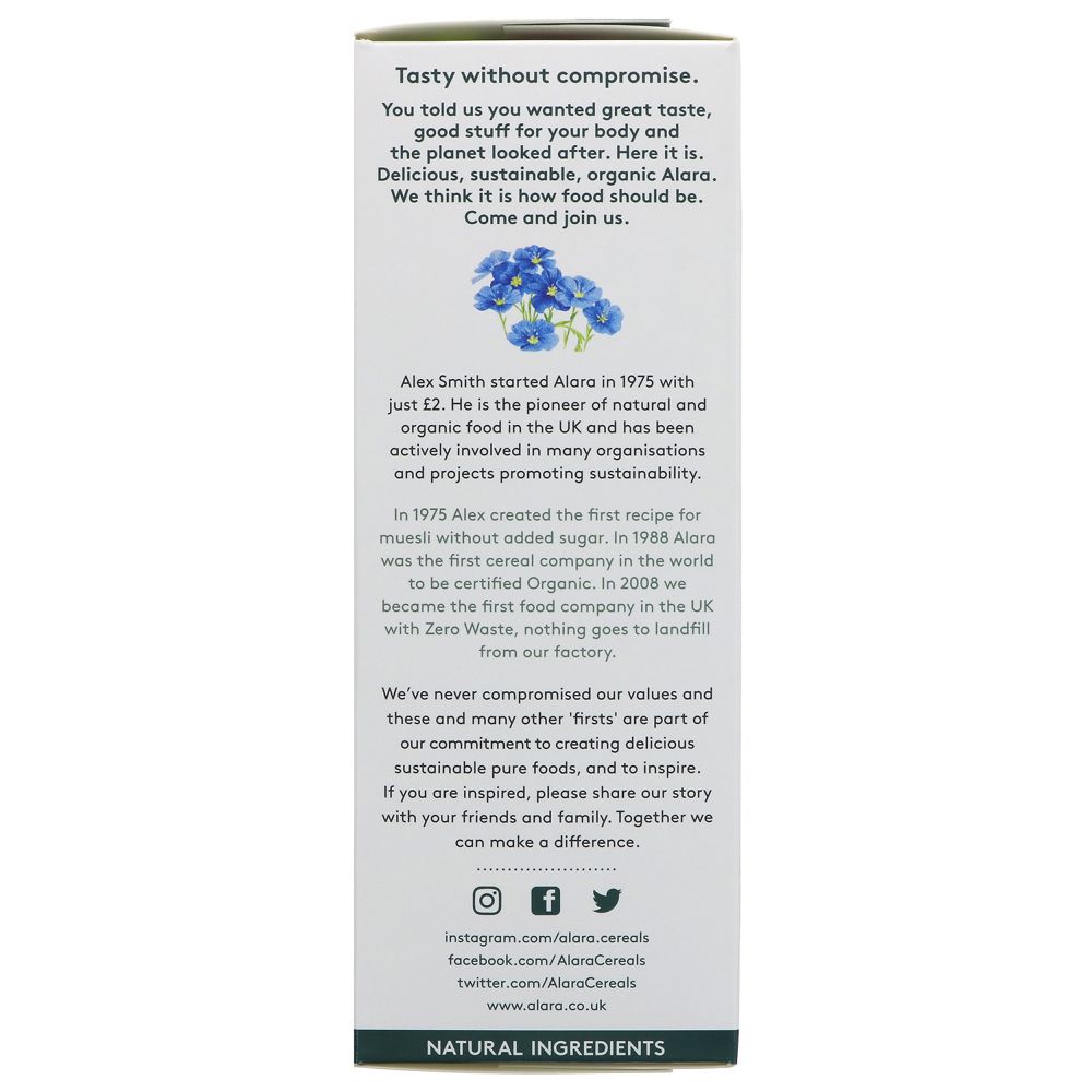 Organic Milled Linseeds Raw 500g - Alara - Milled Linseeds - Eco Natural Products