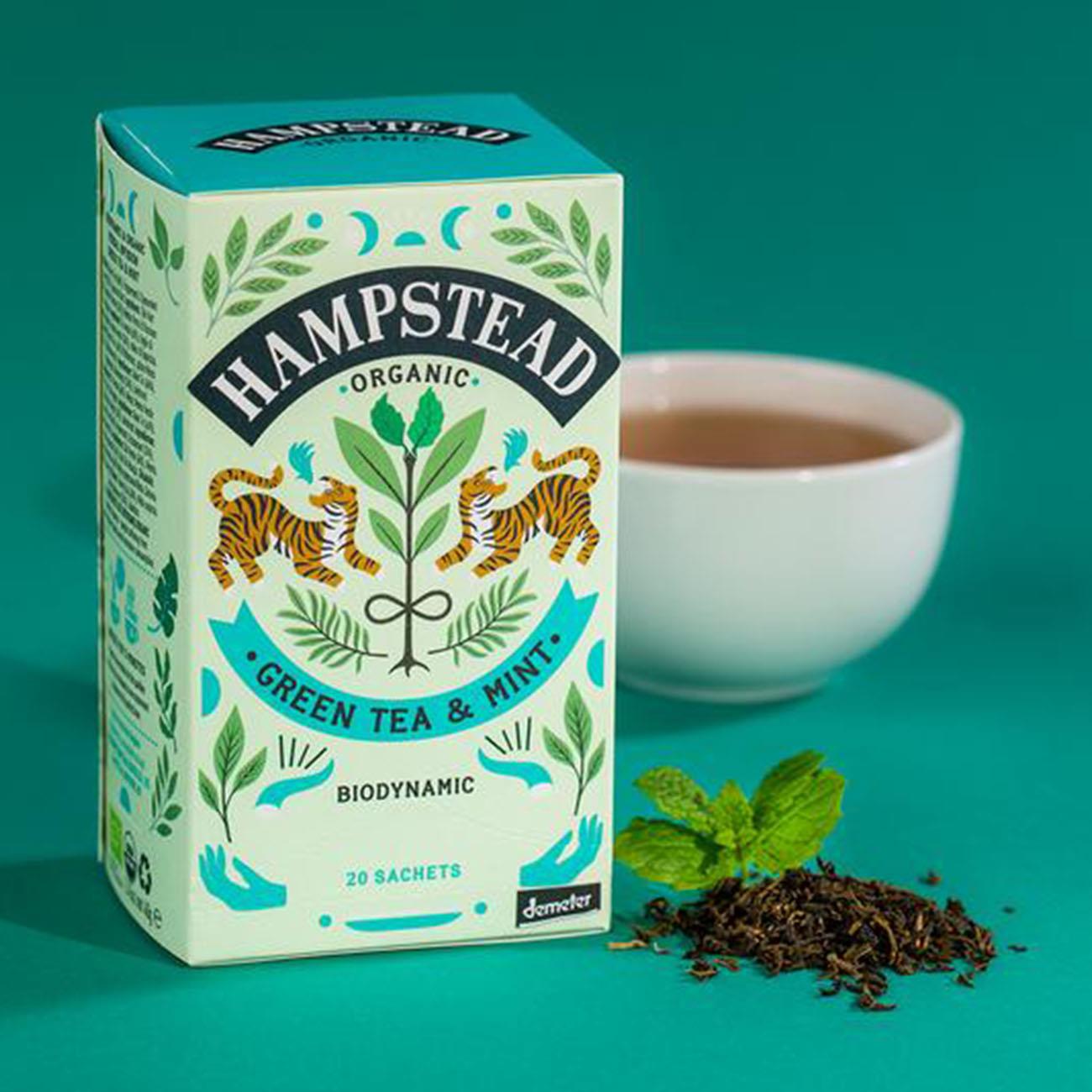 Organic Mint & Green Tea 20 Bags - Hampstead Tea - Green Tea - Hampstead Tea