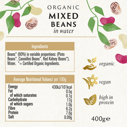 Organic Mixed Beans 400g - Biona - Preserved Vegetables - Eco Natural Products