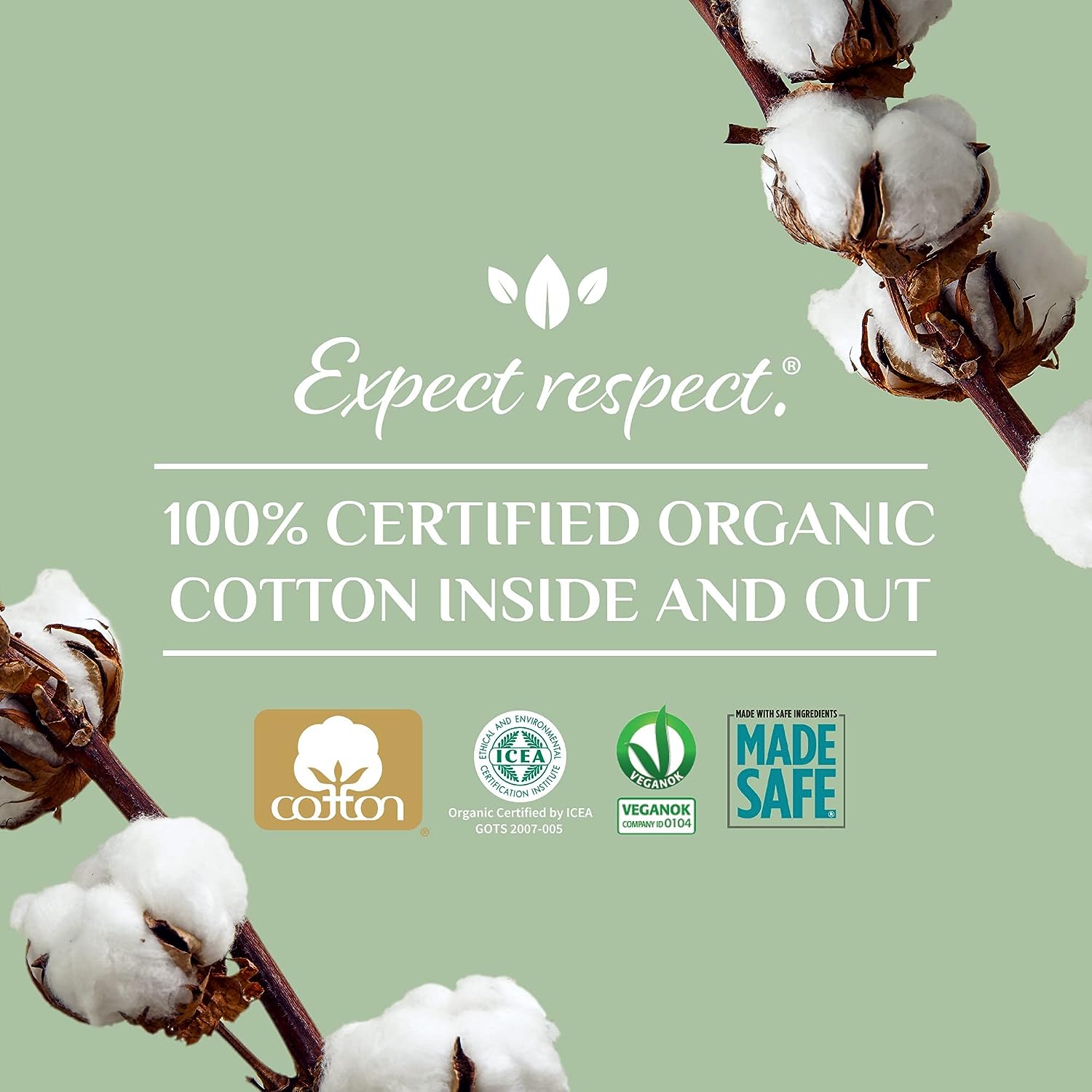 Organic Moderate Pads 12 Pack - Organyc - Pads - Eco Natural Products