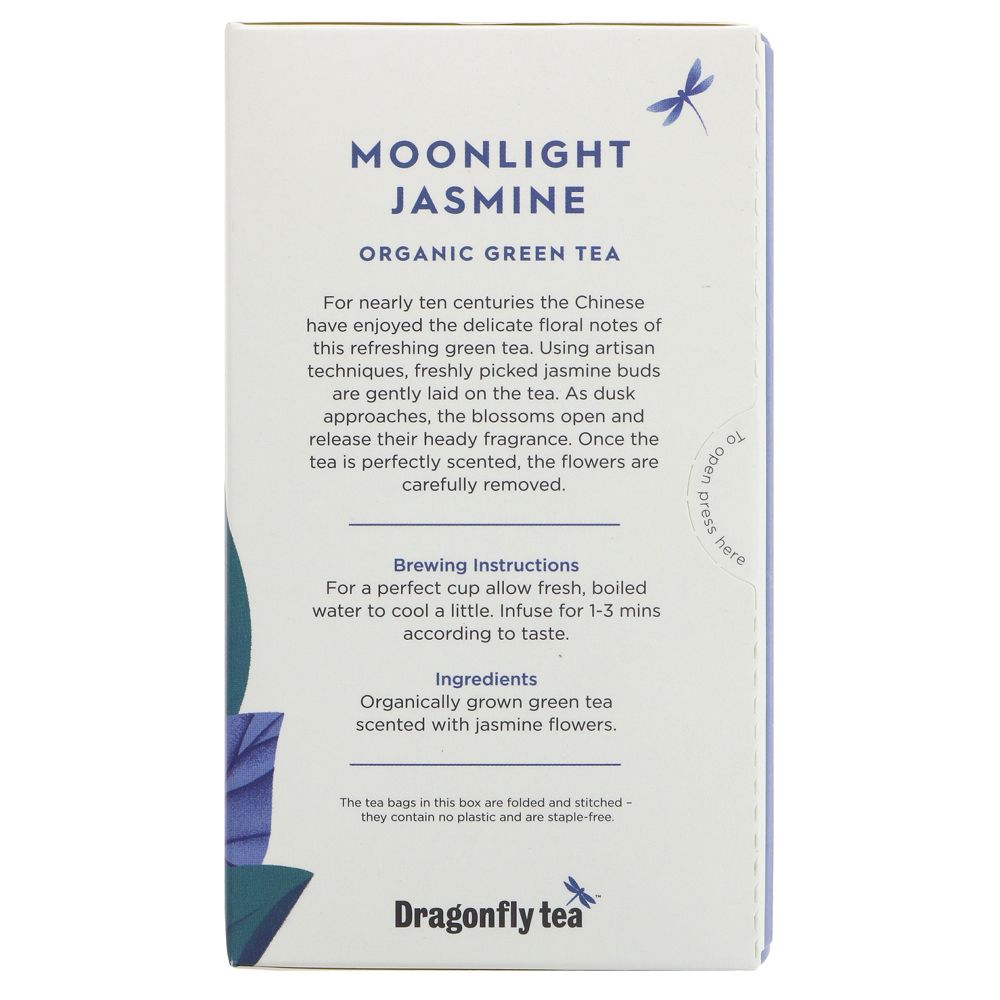 Organic Moonlight Jasmine Green Tea 20 bags - Dragonfly Tea - Green tea - Eco Natural Products