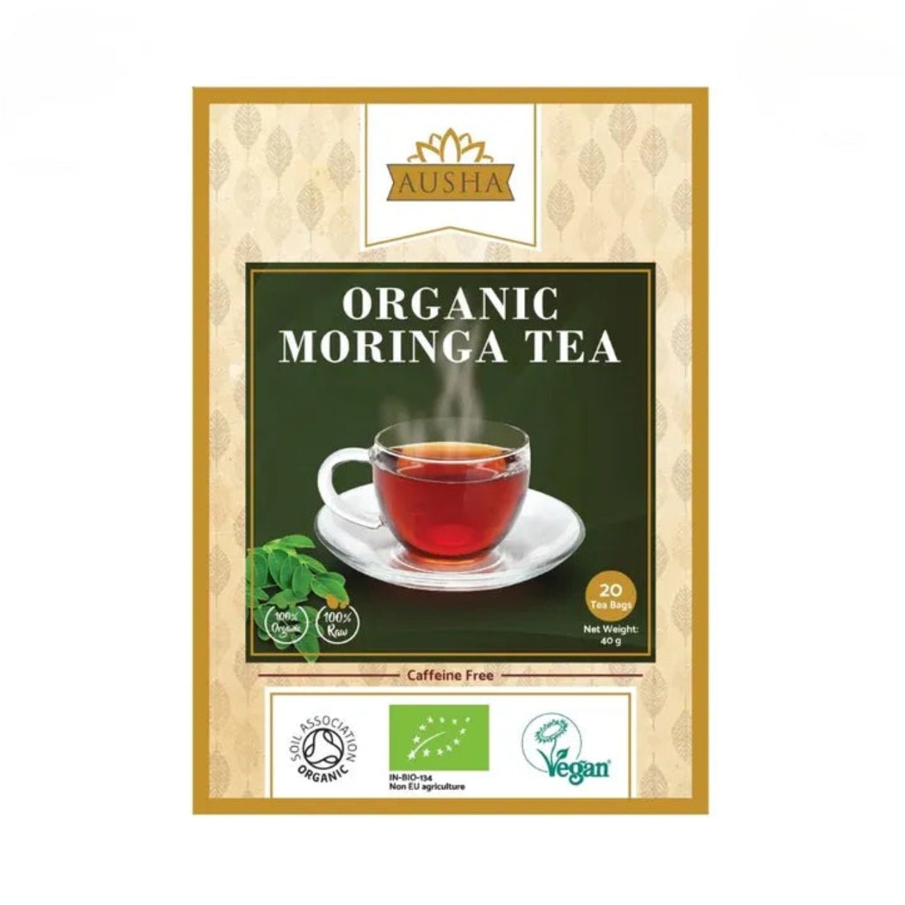 Organic Moringa Herbal Infusion Tea 20 Bags - Ausha - Teas - Ausha