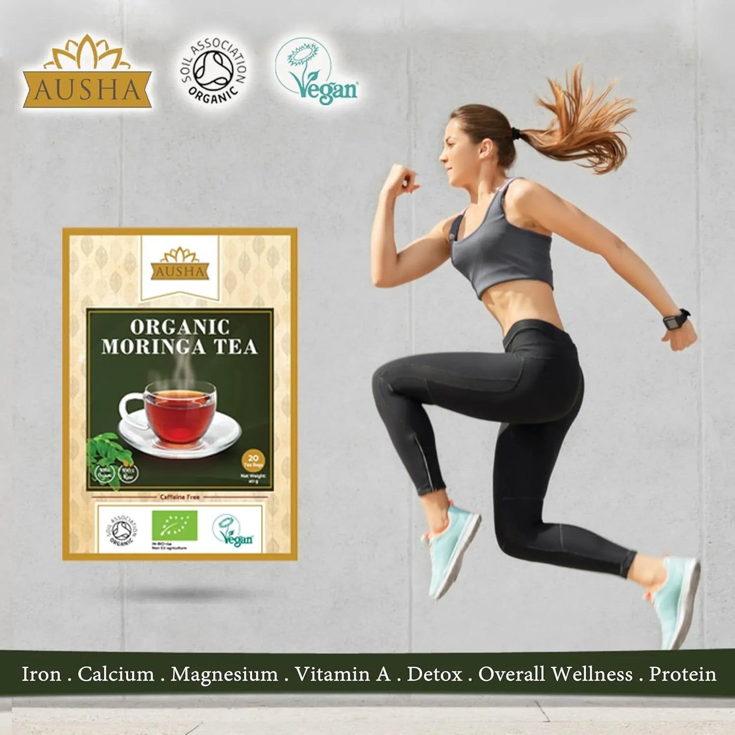 Organic Moringa Herbal Infusion Tea 20 Bags - Ausha - Teas - Ausha