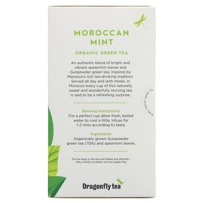 Organic Moroccan Mint Green Tea 20 bags - Dragonfly Tea - Green tea - Eco Natural Products