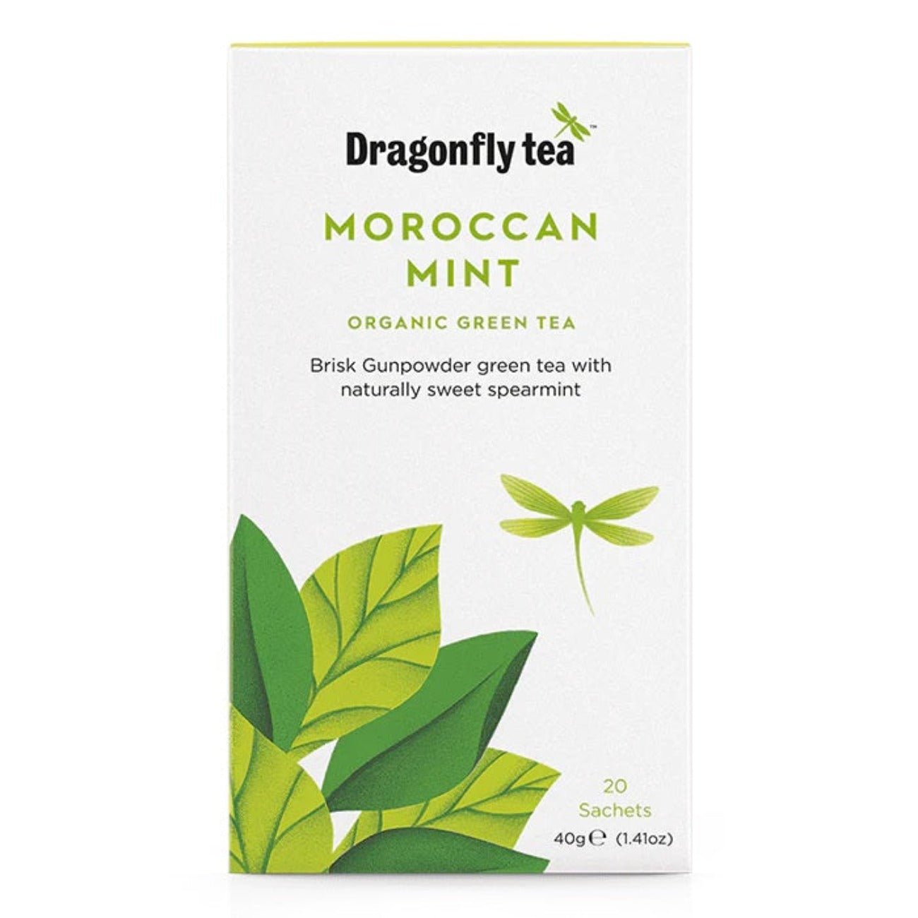 Organic Moroccan Mint Green Tea 20 bags - Dragonfly Tea - Green tea - Eco Natural Products