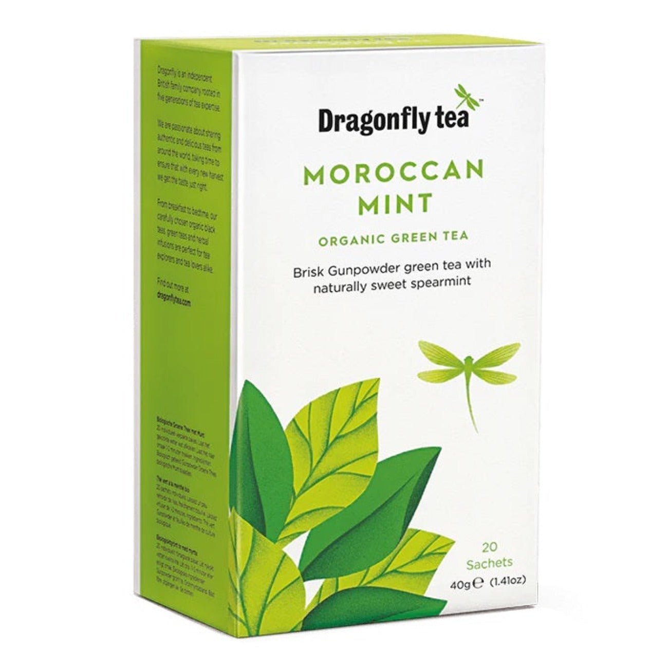 Organic Moroccan Mint Green Tea 20 bags - Dragonfly Tea - Green tea - Eco Natural Products