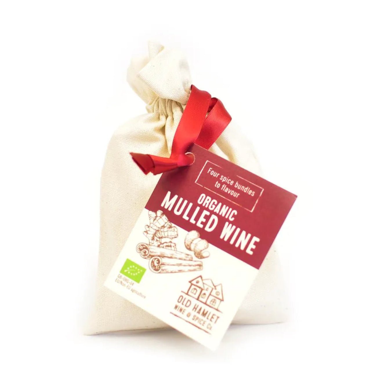 Organic Mulled Wine Spices 4 Cloth Bundle Christmas 20g - Steenbergs - Herbs & Spices - Steenbergs