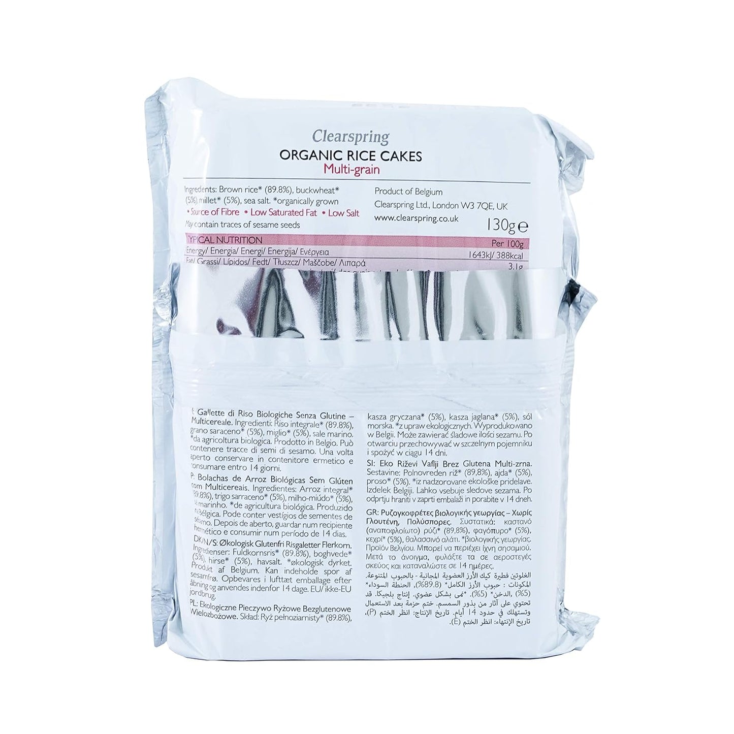 Organic Multi - Grains Rice Cakes 130g - Clearspring - Cake - Eco Natural Products