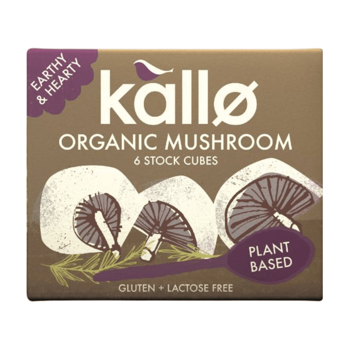 Organic Mushroom Stock 6 Cubes - Kallo - Herbs & Spices - Kallo