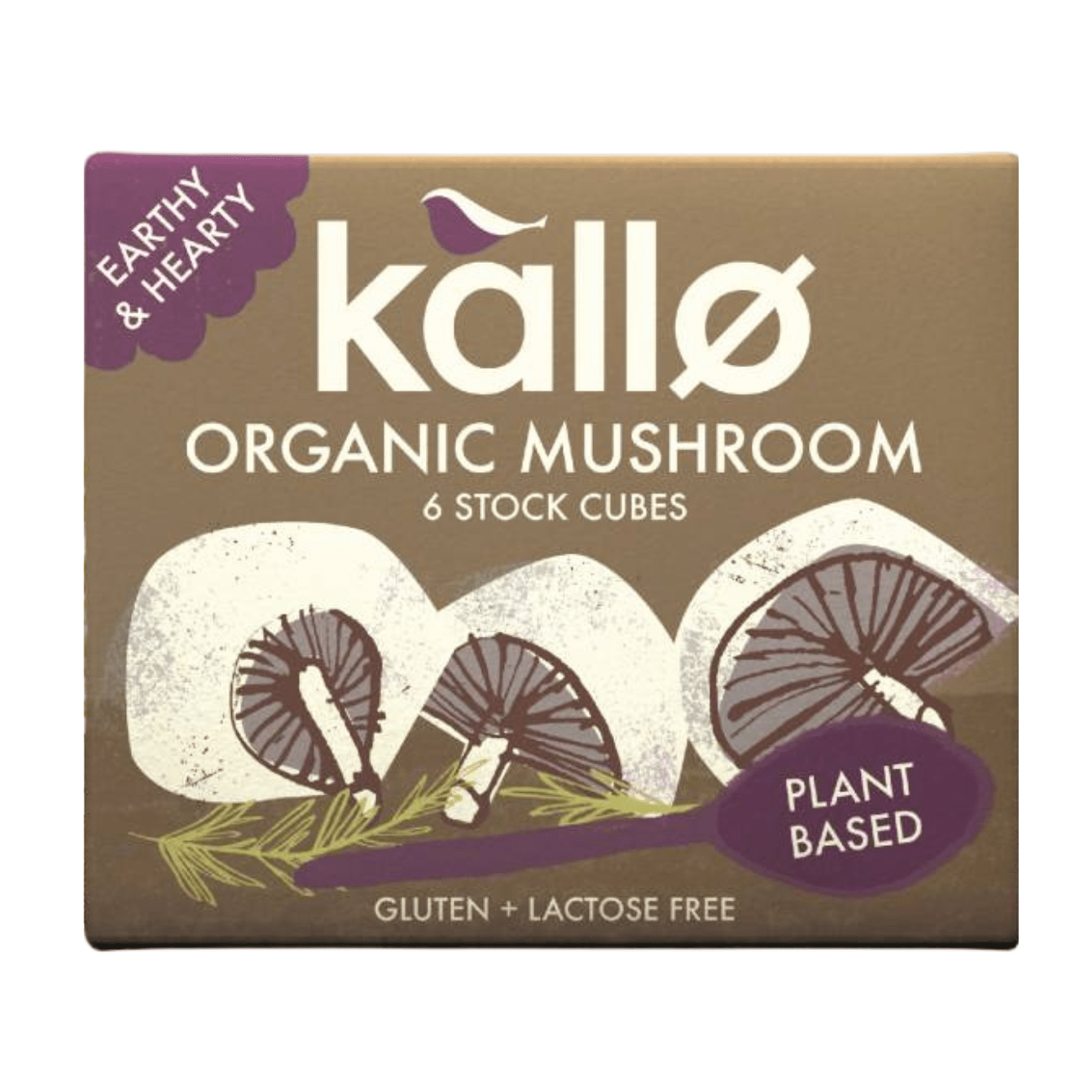 Organic Mushroom Stock 6 Cubes - Kallo - Herbs & Spices - Kallo