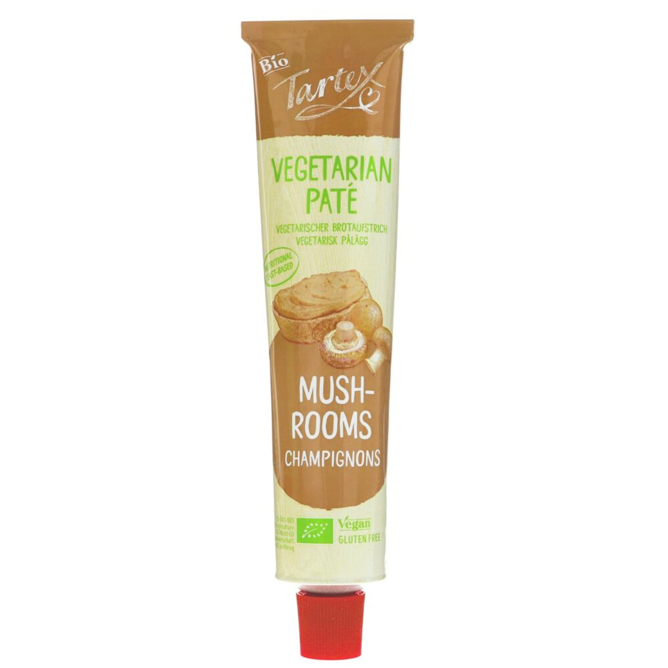 Organic Mushroom Vegetarian Pate Tube 200g - Tartex - Pate - Eco Natural Products