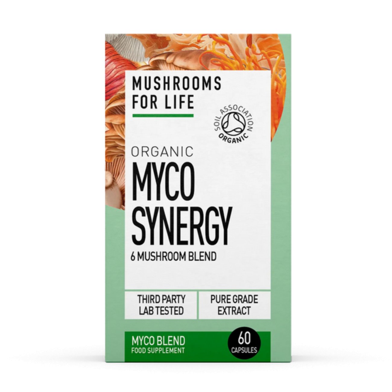 Organic Myco Synergy 60 Caps [BLACK FRIDAY] - Eco Natural Products - Mushrooms 4 Life - Food Supplement