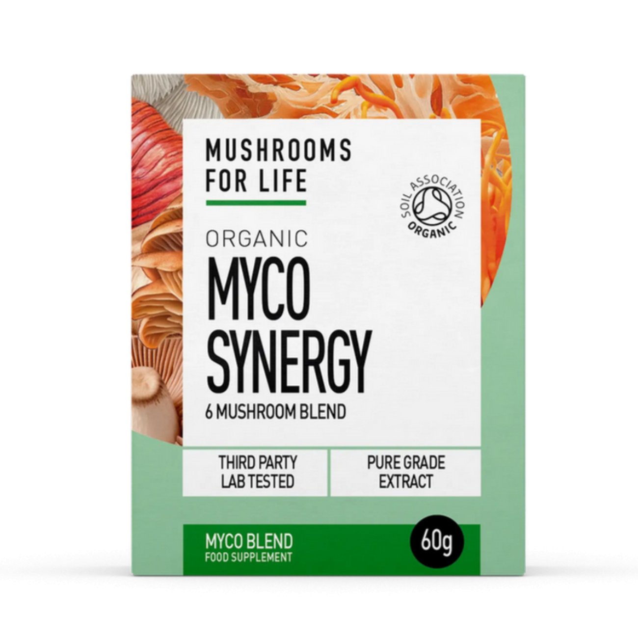 Organic Myco Synergy 60g - Mushrooms 4 Life - Food Supplement - Eco Natural Products