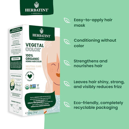 Organic Neutral Cassia Power Vegetal Colour 100g - Herbatint - Vegetal color - Eco Natural Products