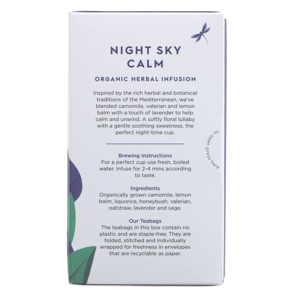 Organic Night Sky Calm Herbal Infusion 20 bags - Dragonfly Tea - Herbal infusion - Eco Natural Products