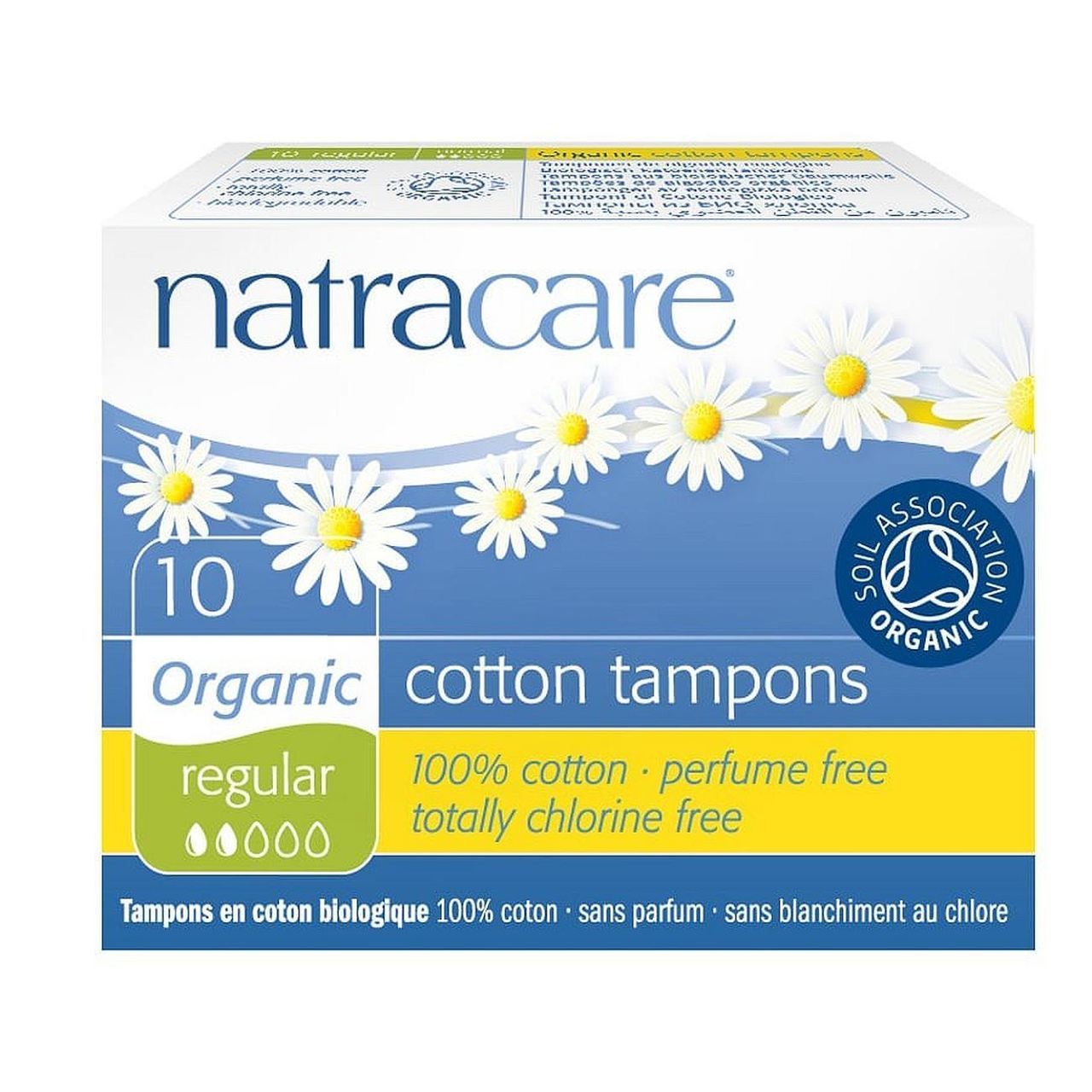 Organic Non Applicator Tampons Regular 10 Per Pack - Natracare - Feminine Sanitary Supplies - Eco Natural Products