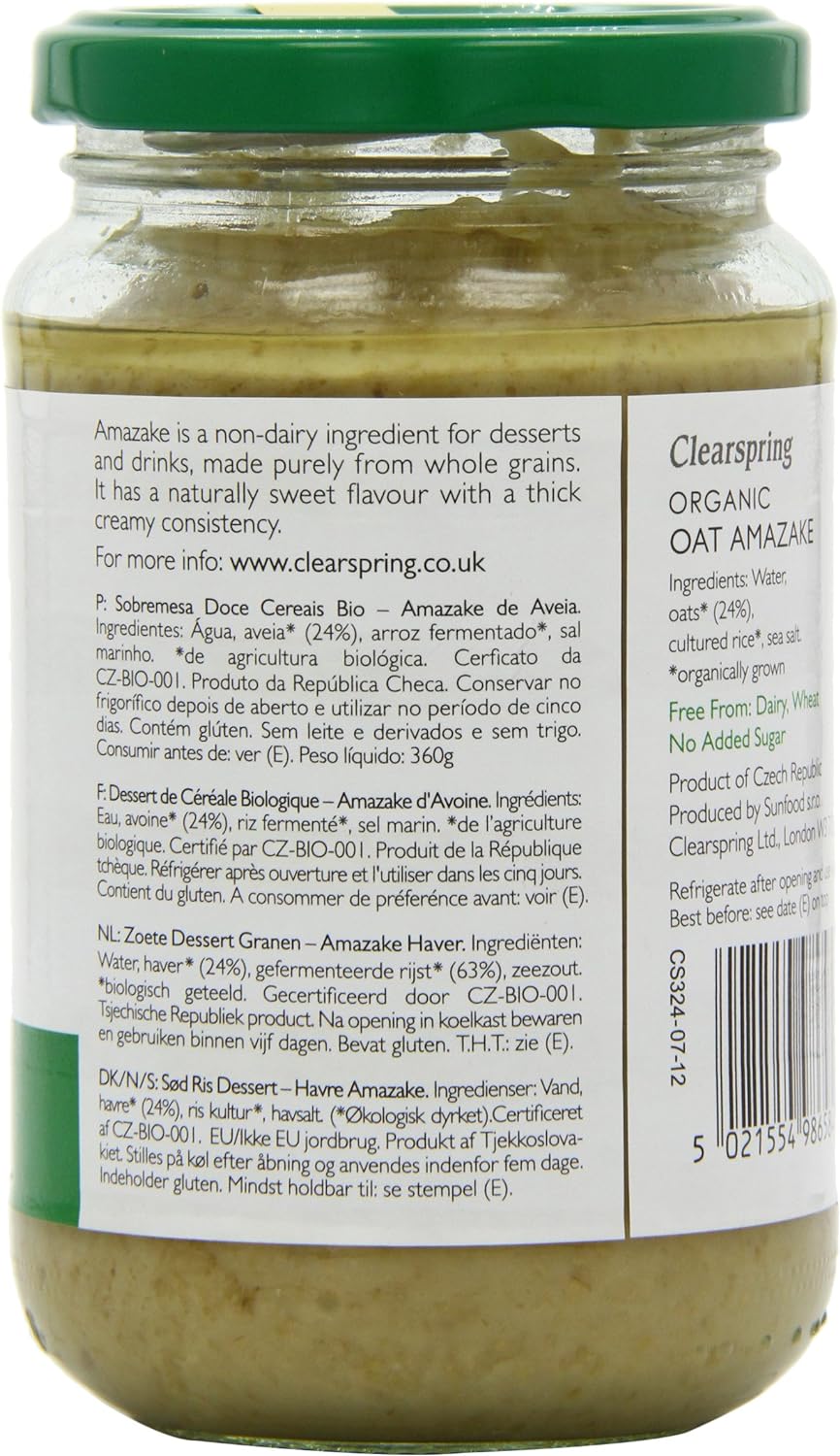 Organic Oat Amazake Sweet Grains Dessert 360g - Clearspring - Amazake - Eco Natural Products