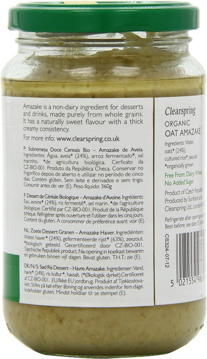 Organic Oat Amazake Sweet Grains Dessert 360g - Clearspring - Amazake - Eco Natural Products