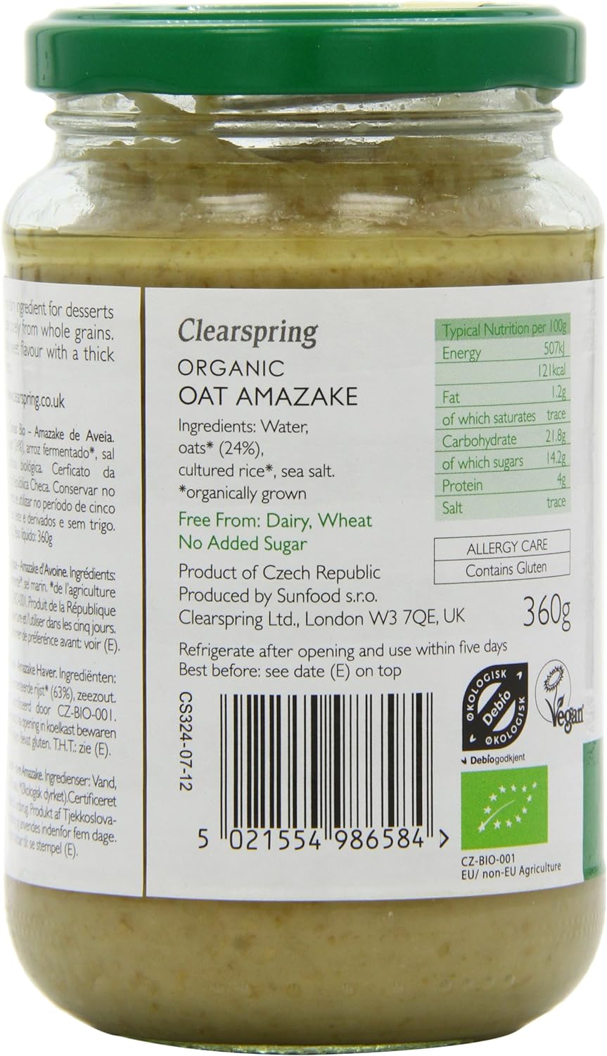 Organic Oat Amazake Sweet Grains Dessert 360g - Clearspring - Amazake - Eco Natural Products