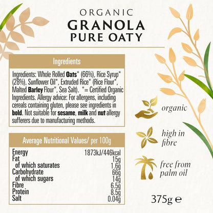 Organic Oaty Granola Sugar free 375g - Biona - Granola - Eco Natural Products