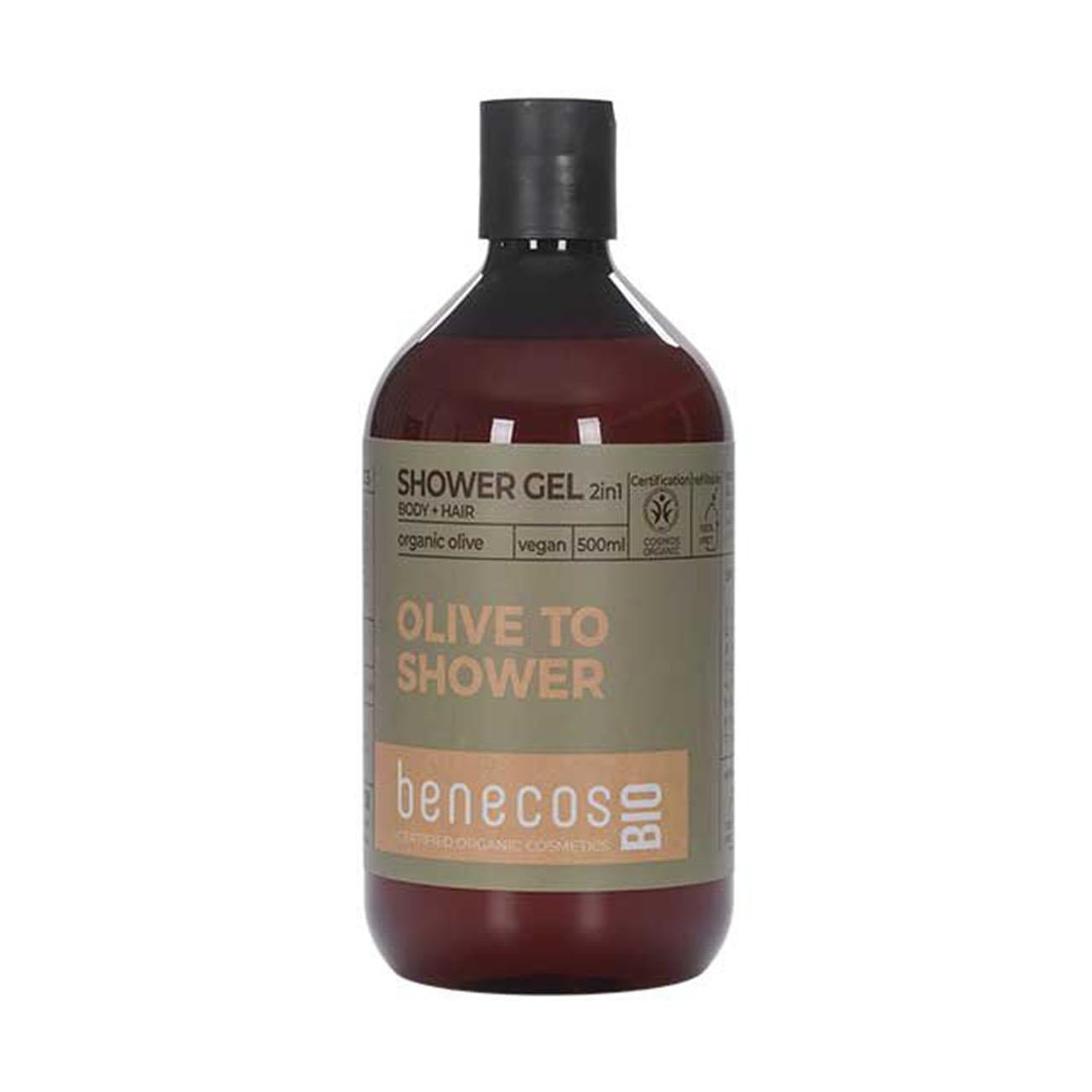 Organic Olive 2in1 Body + Hair Shower Gel 500ml - Benecos - Shower gel - Eco Natural Products