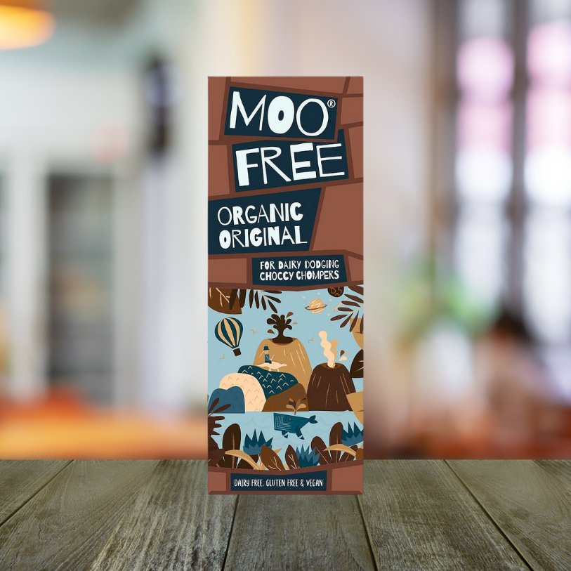 Organic Original Milk Choc Vegan Premium Bar 80g [BLACK FRIDAY] - Eco Natural Products - Moo Free - Chocolate