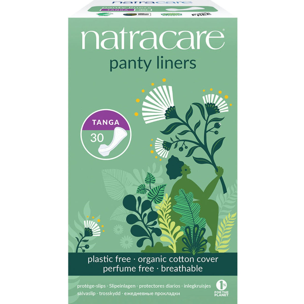 Organic Panty Liners Tanga 30 pcs - Natracare - Feminine Sanitary Supplies - Eco Natural Products