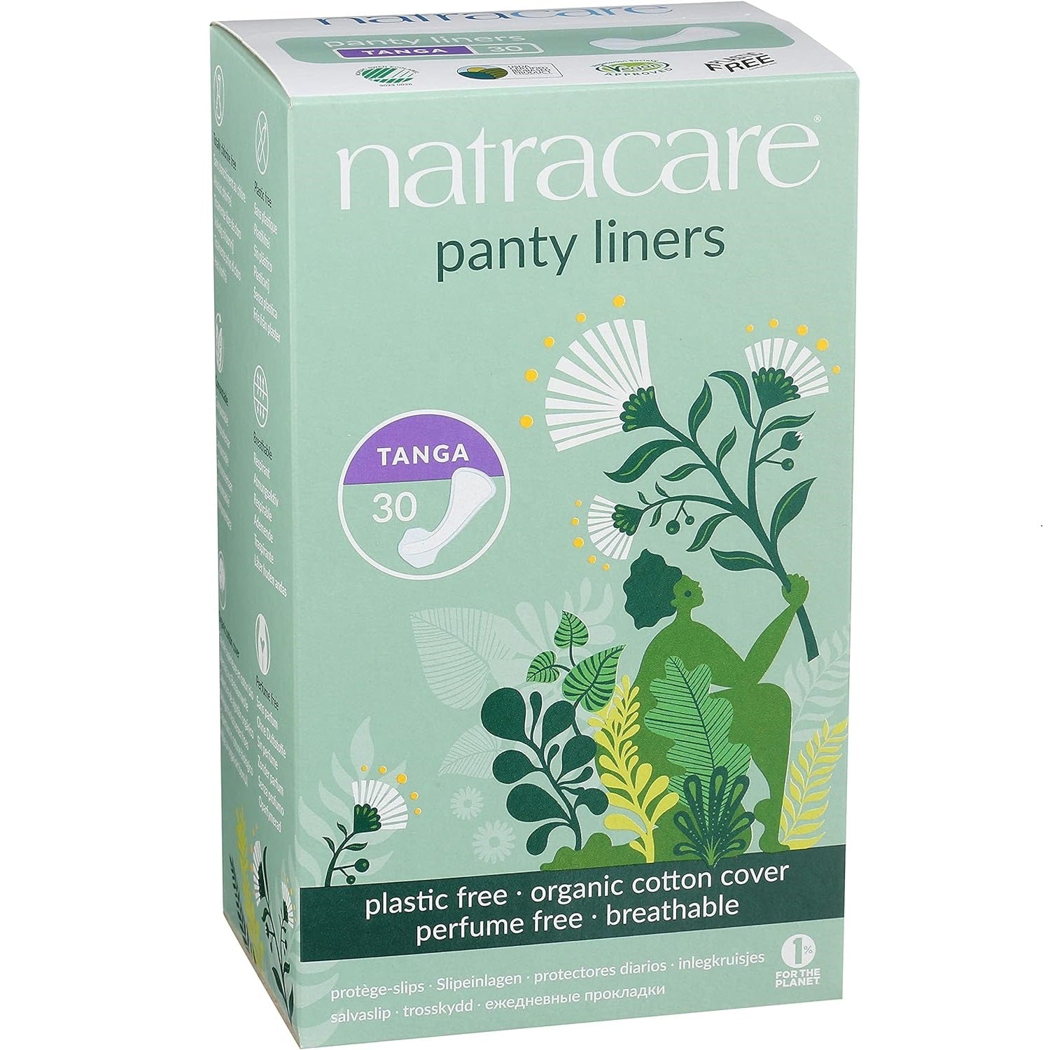 Organic Panty Liners Tanga 30 pcs - Natracare - Feminine Sanitary Supplies - Eco Natural Products