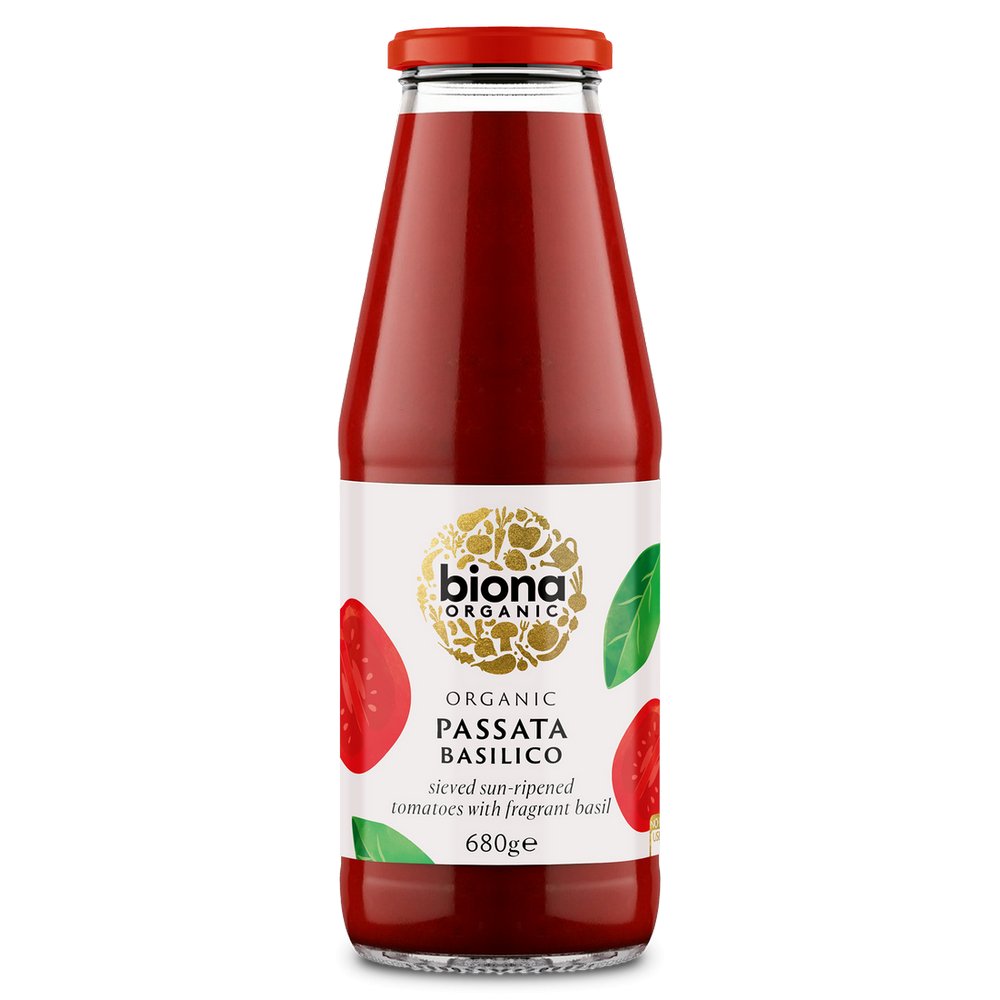 Organic Passata with Basil 680g - Biona - Passata - Eco Natural Products