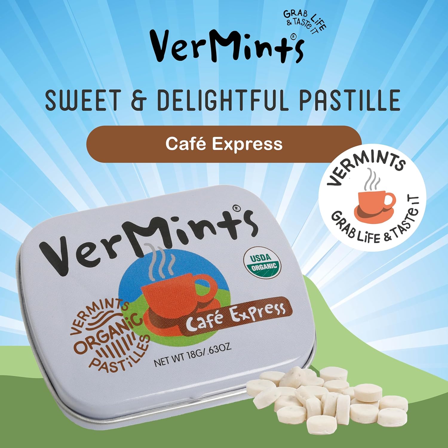 Organic Pastilles Cafe Express 40g [BLACK FRIDAY] - Eco Natural Products - Vermints - Mints