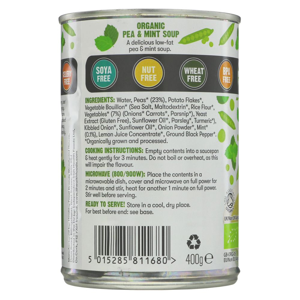 Organic Pea and Mint Soup 400g - Free & Easy - Soups & Broths - Eco Natural Products
