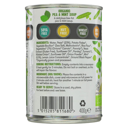 Organic Pea and Mint Soup 400g - Free & Easy - Soups & Broths - Eco Natural Products