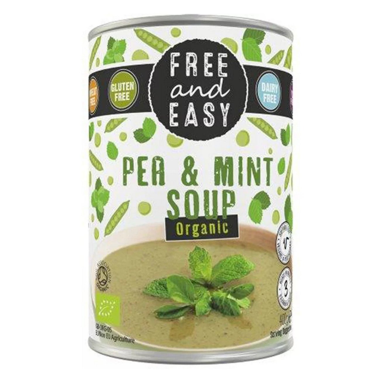 Organic Pea and Mint Soup 400g - Free & Easy - Soups & Broths - Eco Natural Products